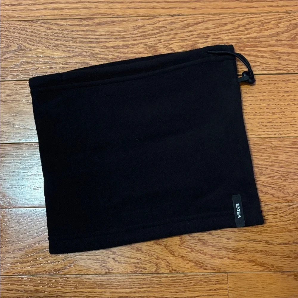 NEW Decathlon Wedze Adult Ski Gaiter Neck Warmer Black Fleece Soft Adjustable